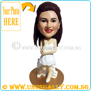 Custom 3D Lovely Lady In White Gown Figurine
